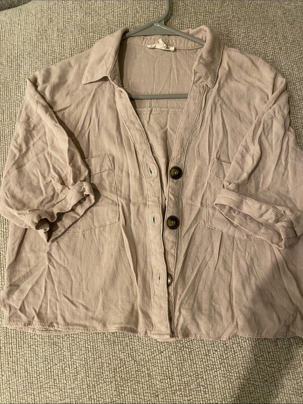 Moa Moa Mauve Button-Front Utility Jacket